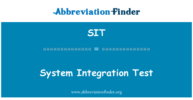 SIT: Sistem vključevanja Test