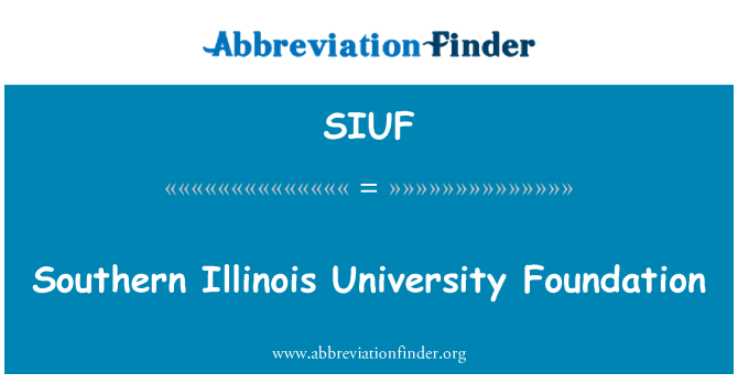 SIUF: Southern Illinois University nadace
