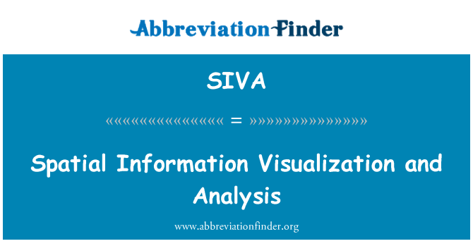 SIVA: Prostorové informační vizualizace a analýza