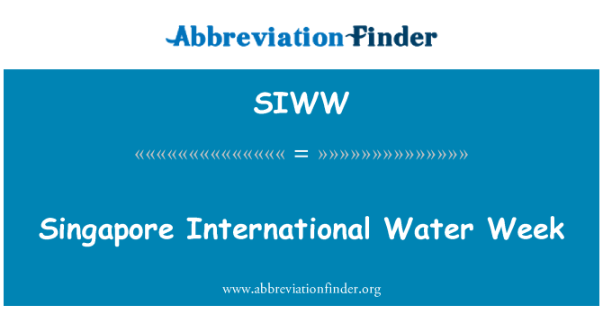 SIWW: Singapore International Water Week
