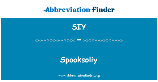 SIY: Spooksoliy