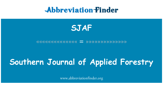 SJAF: Southern Journal of Applied Forestry