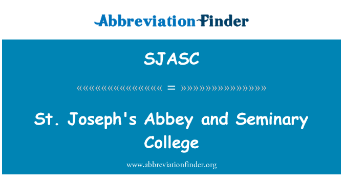 SJASC: St. Joseph's Abbey ja seminari College