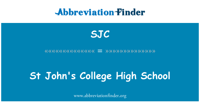 SJC: St John's College SMA