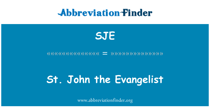 SJE: Svatý Jan evangelista