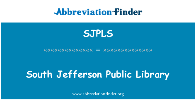 SJPLS: South Jefferson Public Library