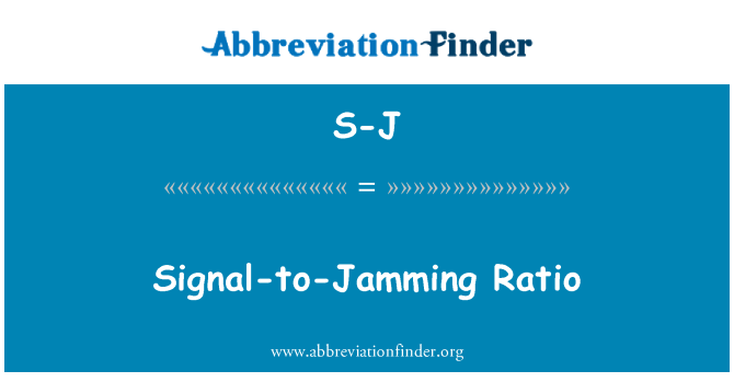 S-J: Relação de sinal-para-Jamming