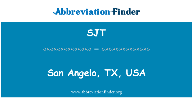SJT: San Angelo, TX, ΗΠΑ