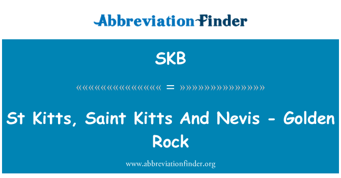 SKB: St Kitts, Saint Kitts u Nevis - blat Golden