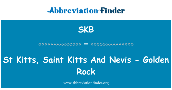 SKB: St Kitts, Saint Kitts og Nevis - Golden Rock