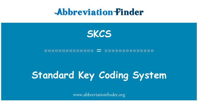 SKCS: Standardni ključ šifarnika