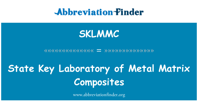 SKLMMC: Laboratwa kle leta peyi an Metal Matrice Composites