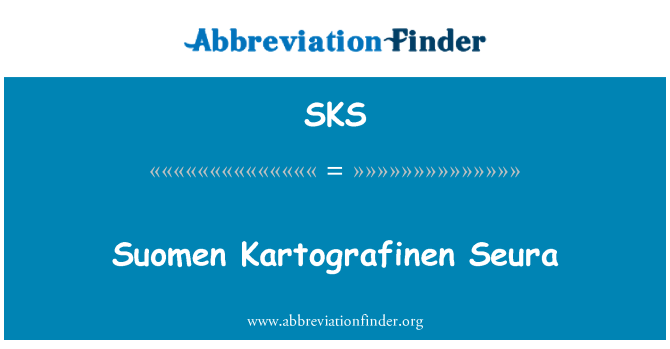 SKS: Suomen Kartografinen Seura