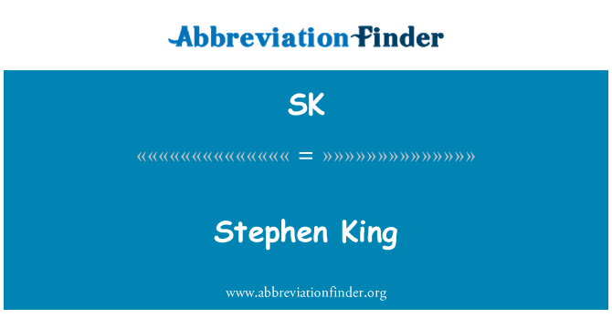 SK: Stephen King