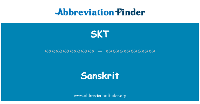 SKT: Sanskrit