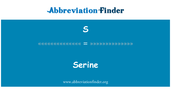 S: Serine