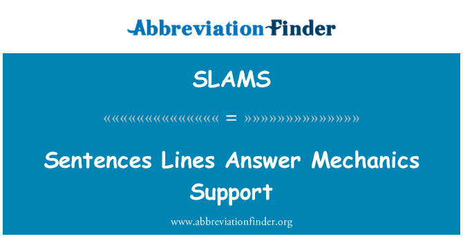 SLAMS: Lignes peines reponn / sipò