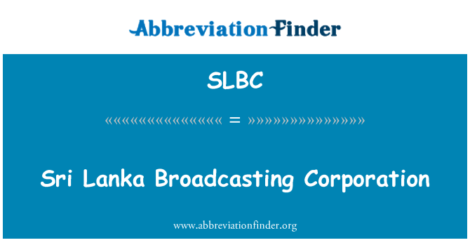 SLBC: Srí Lanka vysílání Corporation