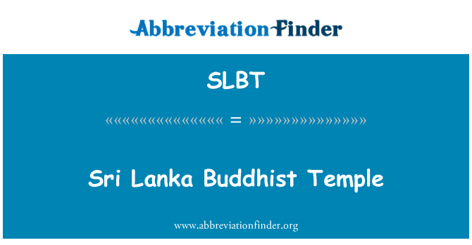 SLBT: Sri Lanka buddhistischer Tempel