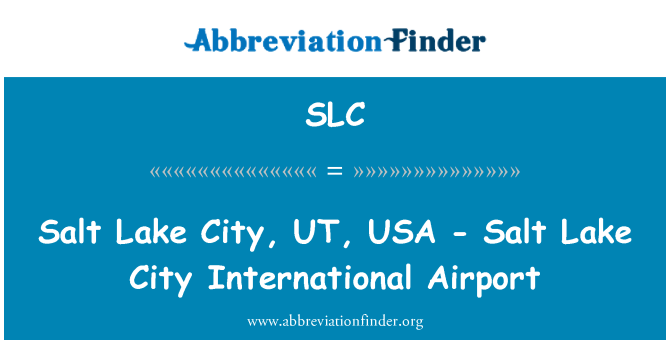 SLC: Salt Lake City, UT, Ameerika Ühendriigid - Salt Lake City rahvusvaheline lennujaam