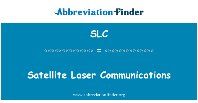 SLC: Laser satellitkommunikation