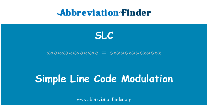 SLC: Preprosta vrstica kode modulacije