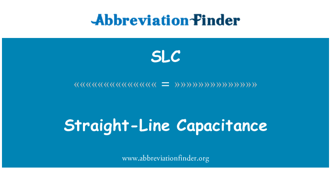 SLC: Straight-Line کاپاکاتنسی