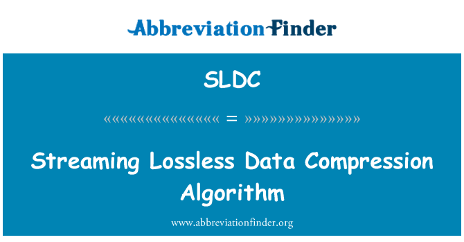 SLDC: Straumēšanas bezzudumu datu kompresijas algoritms