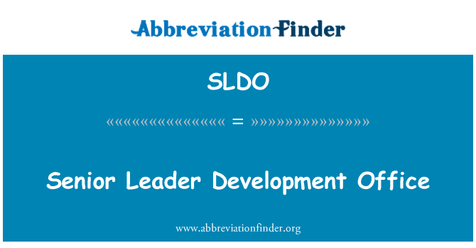 SLDO: Liderul Senior dezvoltare Office