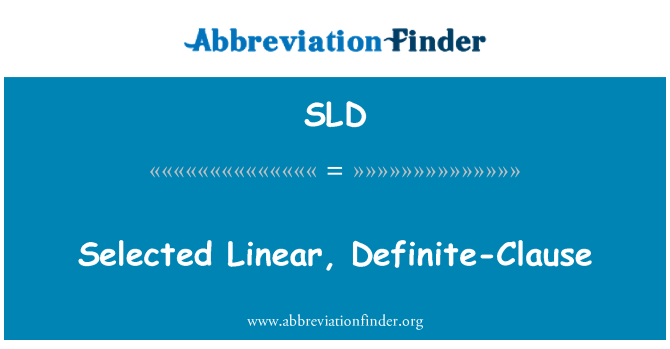 SLD: Terpilih Linear, pasti-Fasal