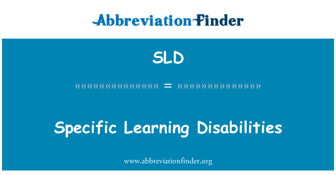 SLD: Andikap espesifik Formation