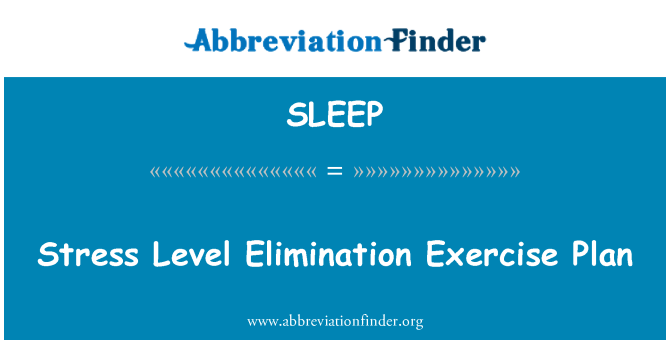 SLEEP: तर उन्मूलन व्यायाम योजना तनाव