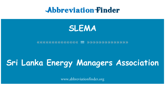 SLEMA: Srí Lanka energetických manažérov asociácie