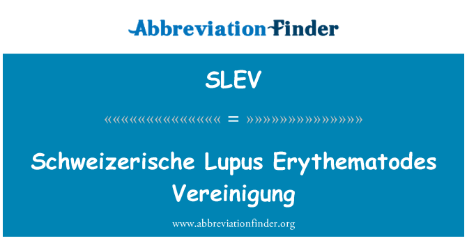 SLEV: Schweizerische Lupus Erythematodes Vereinigung