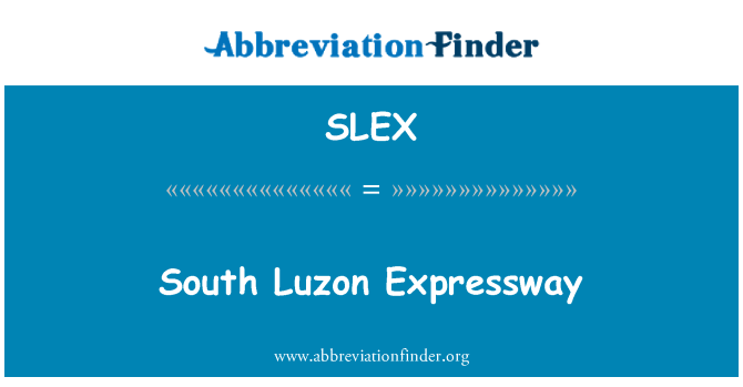 SLEX: Expressway nan sid Islands