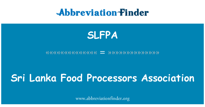 SLFPA: Stowarzyszenie producentów żywności Sri Lanka