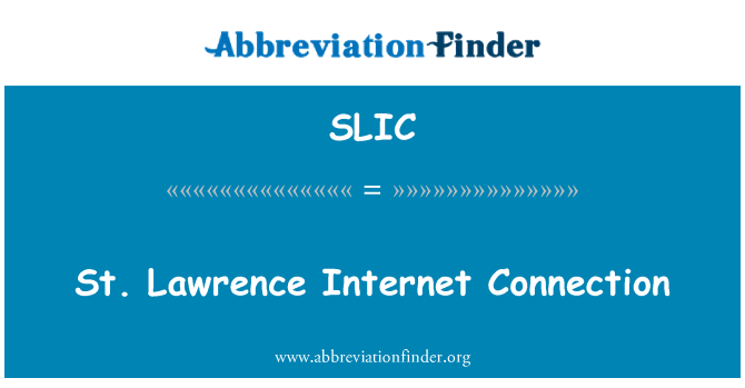 SLIC: St Lawrence connexió a Internet