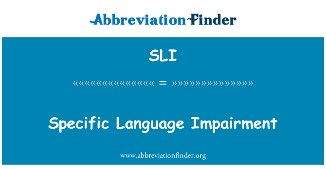 SLI: Specifikke sprog nedskrivninger