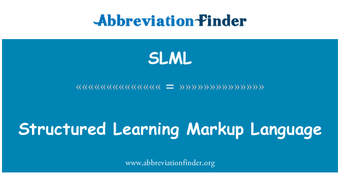 SLML: מובנה לימוד שפת סימון