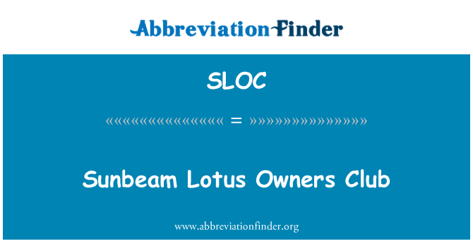 SLOC: Sunbeam Lotus Owners Club