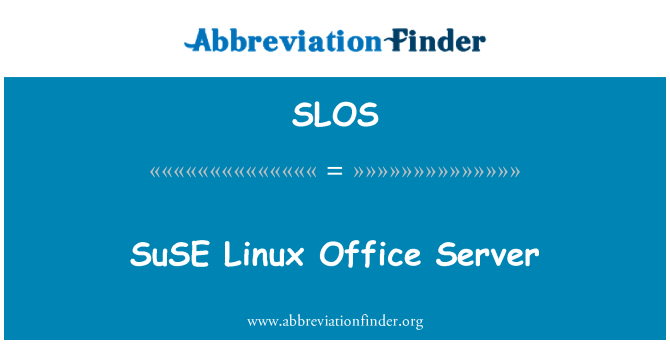 SLOS: SuSE Linux biwo sèvè
