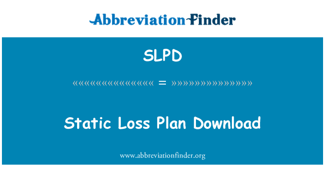 SLPD: 静的な損失プラン ダウンロード