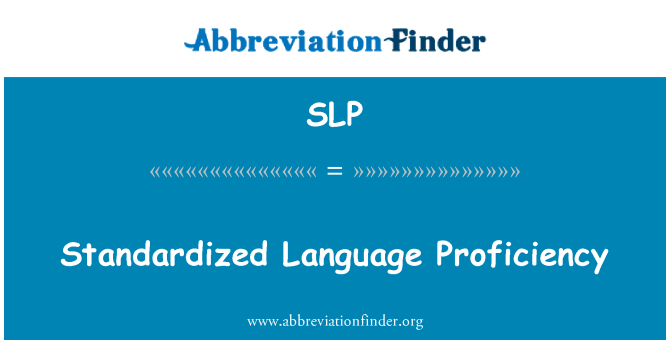 SLP: Standardiseret sprogkundskaber