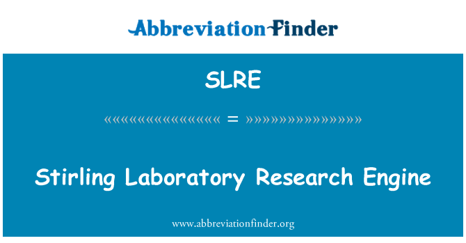 SLRE: Stirling Motor laboratorní výzkum