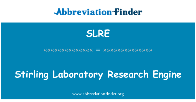 SLRE: Motor de pesquisa de laboratório de Stirling