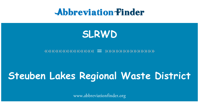 SLRWD: Steuben Seen Regional Abfälle District