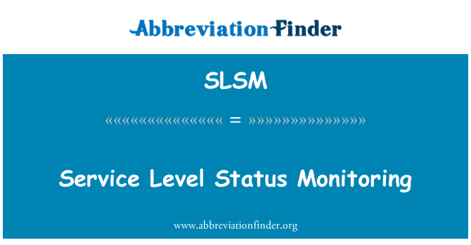 SLSM: Storitev spremljanje ravni stanja