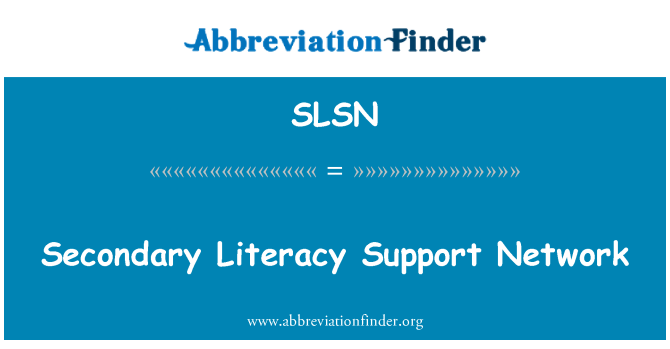 SLSN: Secundaire geletterdheid Support Network