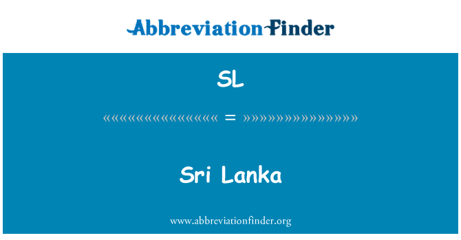 SL: Srí Lanka