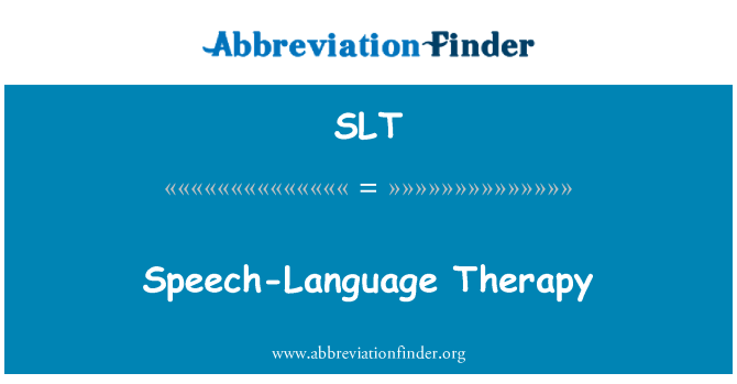 SLT: 言語語言治療